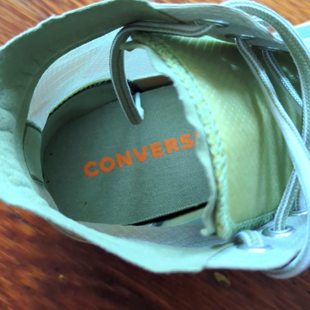 Converse All-Star Men's High Top Rare Sneakers Size 9  Tan, Mint Green & Orange - Picture 3 of 6